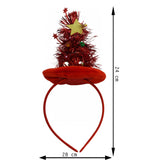 Bentita/cerc brad de Craciun, culoare rosie, marime standard, Vivimall - vivimall.ro