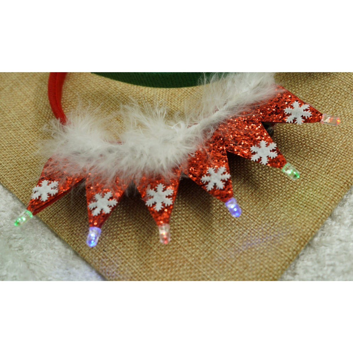 Bentita/cerc de Craciun, culoare rosie, marime standard, Vivimall - vivimall.ro