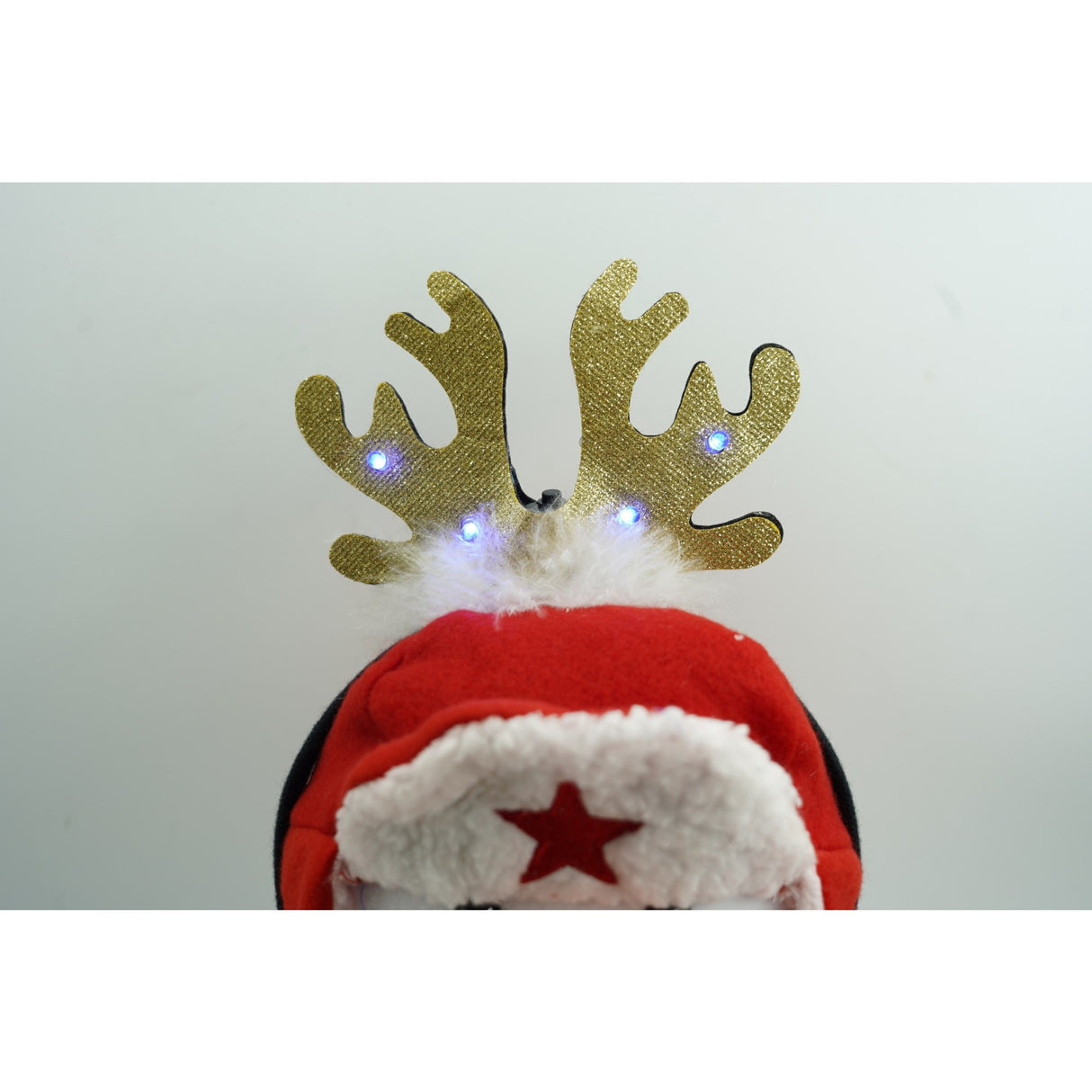 Bentita/cerc ren de Craciun, culoare negru cu auriu, marime standard, Vivimall - vivimall.ro