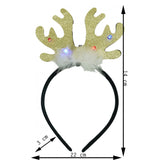 Bentita/cerc ren de Craciun, culoare negru cu auriu, marime standard, Vivimall - vivimall.ro