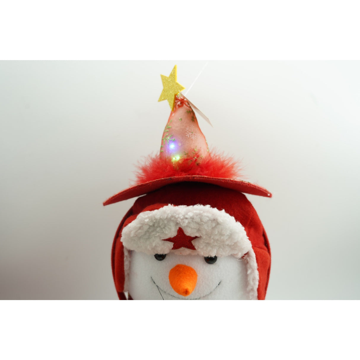 Bentita/cerc tip palarie de Craciun, culoare rosie cu led, marime standard, Flippy - vivimall.ro