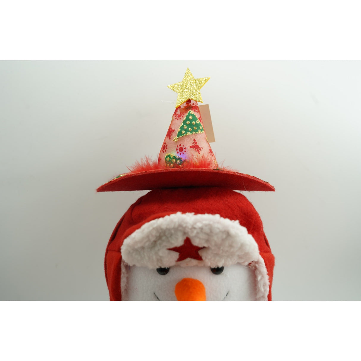 Bentita/cerc tip palarie de Craciun, culoare rosie cu led, marime standard, Flippy - vivimall.ro