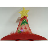 Bentita/cerc tip palarie de Craciun, culoare rosie cu led, marime standard, Flippy - vivimall.ro