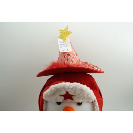 Bentita/cerc tip palarie de Craciun, culoare rosie cu led, marime standard, Flippy - vivimall.ro