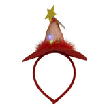 Bentita/cerc tip palarie de Craciun, culoare rosie cu led, marime standard, Flippy - vivimall.ro