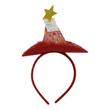 Bentita/cerc tip palarie de Craciun, culoare rosie cu led, marime standard, Flippy - vivimall.ro