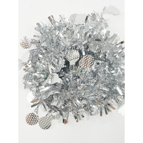 Beteala Craciun, Flippy, argintiu, marimea:  2 m x 11 cm x 9 cm material:folie PVC, interior/exterior - vivimall.ro