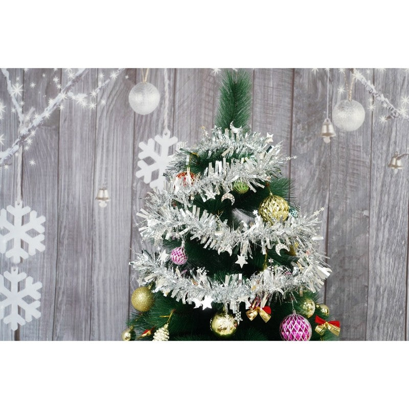 Beteala Craciun, Flippy, argintiu, marimea: 2 m x 9 cm x 9 cm material:folie PVC, interior/exterior - vivimall.ro