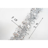 Beteala Craciun, Flippy, argintiu, marimea:  2 m x 9 cm x 9 cm material:folie PVC, interior/exterior - vivimall.ro