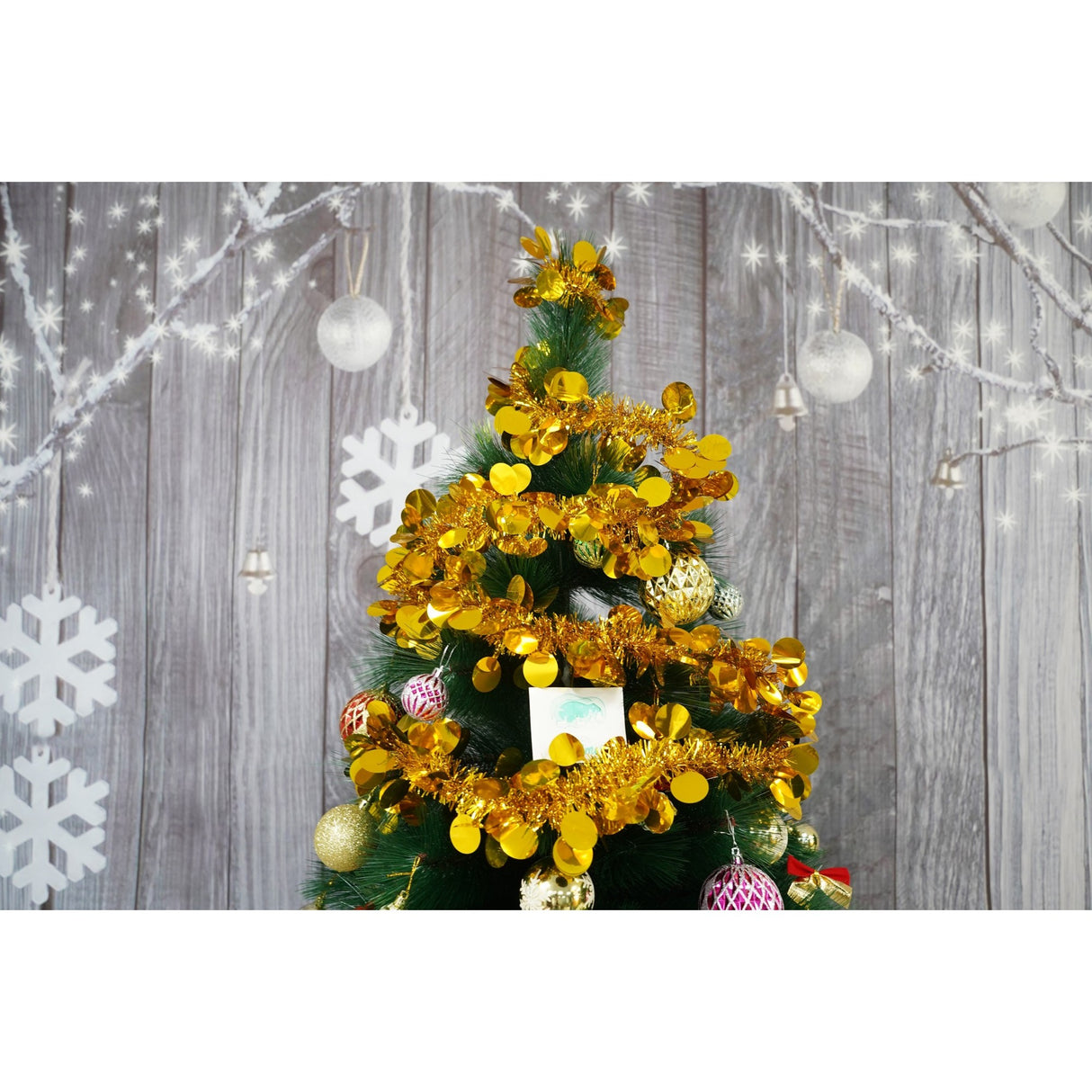 Beteala Craciun, Flippy, auriu, marimea: 2 m x 11 cm material:folie PVC, interior/exterior - vivimall.ro