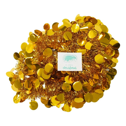 Beteala Craciun, Vivimall, auriu, marimea: 2 m x 11 cm material:folie PVC, interior/exterior - vivimall.ro