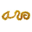 Beteală Crăciun aurie din folie PVC, 2 m x 6,5 cm, vedere frontală desfășurată