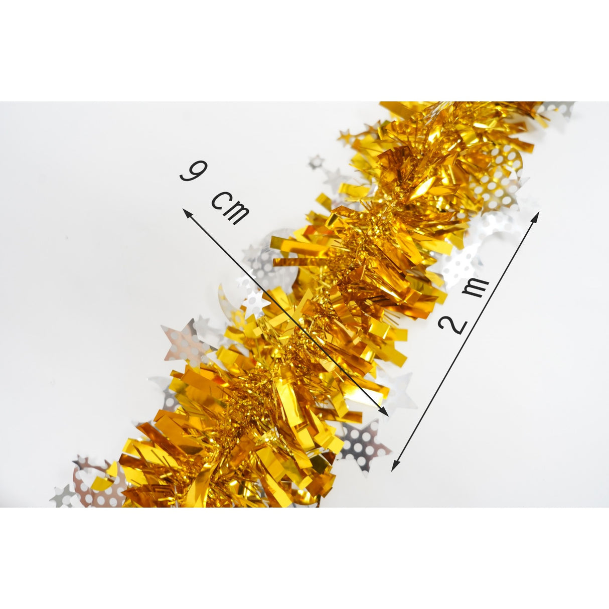 Beteala Craciun, Flippy, auriu, marimea: 2 m x 9 cm x 9 cm material:folie PVC, interior/exterior - vivimall.ro