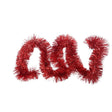 Beteală Crăciun roșie din folie PVC, 2 m x 11 cm, vedere frontală, decorațiune brad