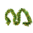 Beteală verde pentru brad de Crăciun, folie PVC, 2m x 11cm, vedere frontală desfășurată