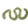 Beteală Crăciun verde din folie PVC, 2 m x 9 cm, vedere frontală întinsă