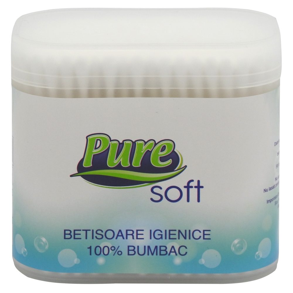 Vattás pálcák, Pure, Fül, 200 db