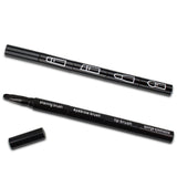 Set Pensule de Machiaj 4in1, Flippy, pentru Fard, Sprancene si Buze, 16 cm, din Plastic, Negru - vivimall.ro