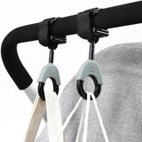 Set 2 Carlige pentru Carucior, Vivimall, din Plastic si Velcro, Sarcina Maxima 2 kg, Negru - vivimall.ro