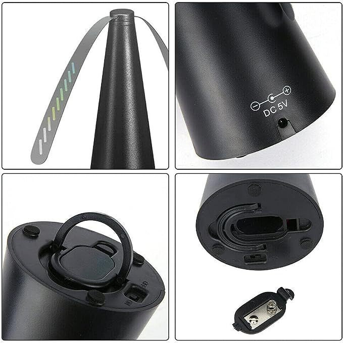 Ventilator Exterior, Repelent Pentru Muste/Tantari, Cablu Usb, Slot Baterii, 9 X 9 X 20 Cm, Negru - vivimall.ro