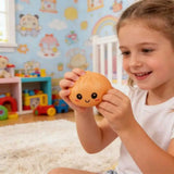 Set complet jucărie antistres Flippy Squishy Gigant Gălușcă galbenă și coșuleț steamer decorativ