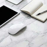Mouse wireless FLIPPY M103 alb conectat la laptop prin Bluetooth, utilizare birou