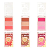 Paleta Fard de Obraz, Kevin&Coco, 3 Culori, Blush, Iluminator, Contur, Textură Fină, Efect Natural, pentru Toate Tipurile de Ten, 71.7 g, 6.7 x 1.5 x 11 cm, Roz - vivimall.ro
