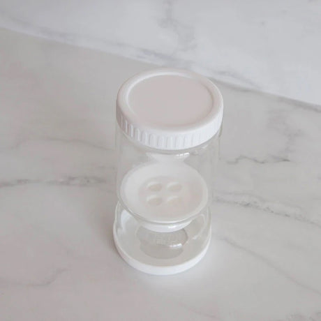 Borcan de Muraturi, Vivimall, Borcan cu Separator Divizat de 34oz pentru Lichide, Ermetic, Termorezistent, Tip Clepsidra, 800 ml, 21 x 11 x 11 cm, Alb - vivimall.ro