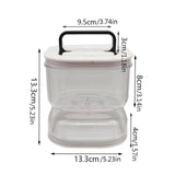 Borcan pentru Muraturi, Vivimall, cu Separator pentru Lichide, Ermetic, Termorezistent, Tip Clepsidra, 1400 ml, ABS, Alb, 13.5x9.5 cm - vivimall.ro