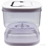 Borcan pentru Muraturi, Vivimall, cu Separator pentru Lichide, Ermetic, Termorezistent, Tip Clepsidra, 1400 ml, ABS, Alb, 13.5x9.5 cm - vivimall.ro