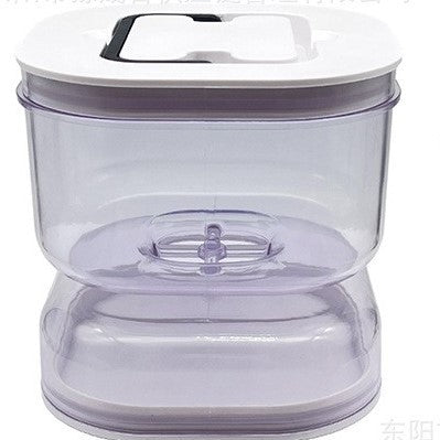 Borcan pentru Muraturi, Vivimall, cu Separator pentru Lichide, Ermetic, Termorezistent, Tip Clepsidra, 1400 ml, ABS, Alb, 13.5x9.5 cm - vivimall.ro