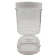Borcan pentru Muraturi, Vivimall, cu Separator pentru Lichide, Ermetic, Termorezistent, Tip Clepsidra, 2 Furculite Incluse, ABS, Alb, 18x9x9 cm - vivimall.ro