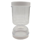 Borcan pentru Muraturi, Vivimall, cu Separator pentru Lichide, Ermetic, Termorezistent, Tip Clepsidra, 2 Furculite Incluse, ABS, Alb, 18x9x9 cm - vivimall.ro