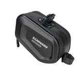 Borseta pentru bicicleta Vivimall, Hard Shell, material piele artificiala si carbon, 20x12x11.5 cm, prindere de sa, capacitate 2L, impermeabila, negru - vivimall.ro