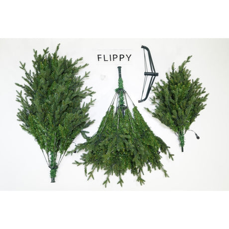 Brad Artificial de Craciun, Becuri led incluse in ramuri, pentru interior/exterior, inaltime 180 cm, diametru 128 cm, 1246 ramuri, Vivimall, verde, suport metalic inclus - vivimall.ro