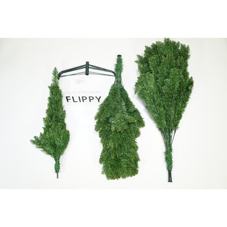 Brad artificial de Craciun, clasic, pentru interior/exterior, inaltime 210 cm, diametru 106 cm, 663 ramuri, Vivimall, verde, suport metalic inclus - vivimall.ro