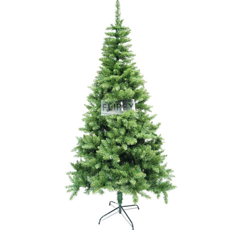 Brad artificial de Craciun, clasic, pentru interior/exterior, inaltime 210 cm, diametru 106 cm, 663 ramuri, Vivimall, verde, suport metalic inclus - vivimall.ro