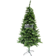 Brad artificial de Craciun, clasic, pentru interior/exterior, inaltime 210 cm, diametru 125 cm, 957 ramuri, Vivimall, verde, suport metalic inclus - vivimall.ro