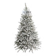 Brad Artificial de Craciun, Vivimall, 1.8 m inaltime, Verde, Pulverizat alb-tip zapada, Diametru inferior 110 cm, Interior/ Exterior - vivimall.ro