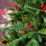 Brad Artificial bogat de Craciun Premium, Vivimall, 2.10 m inaltime, suport metalic inclus, Verde, Decorat, Interior/ Exterior, 1172 ramuri - vivimall.ro