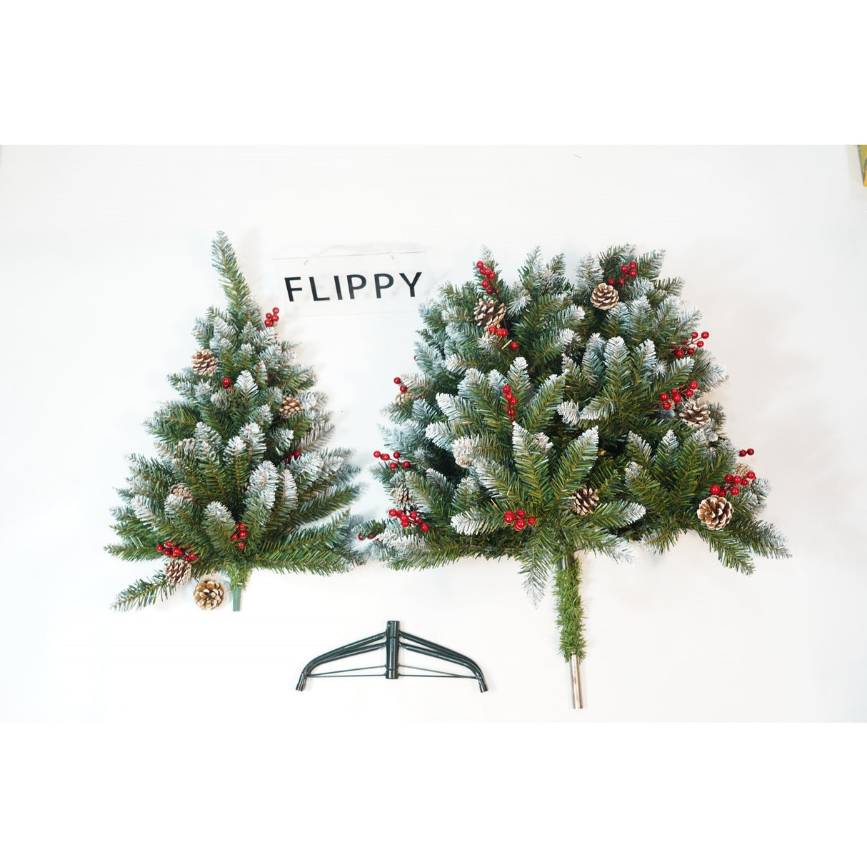 Brad Artificial de Craciun, Vivimall, Sectionat pentru Perete/ Colt, 1.50 m inaltime, Verde, Decorat, Diametru Inferior 83 cm, Interior/ Exterior - vivimall.ro