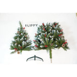 Brad Artificial de Craciun, Vivimall, Sectionat pentru Perete/ Colt, 1.50 m inaltime, Verde, Decorat, Diametru Inferior 83 cm, Interior/ Exterior - vivimall.ro