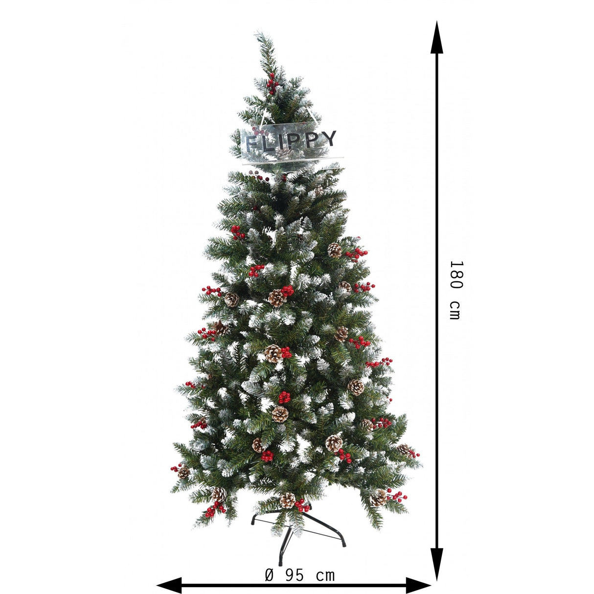 Műfenyő, Falra/Sarokba Asztali, 1,80 M Magas, Díszített, Alsó Átmérő 95 Cm, ​​Beltéri/Kültéri