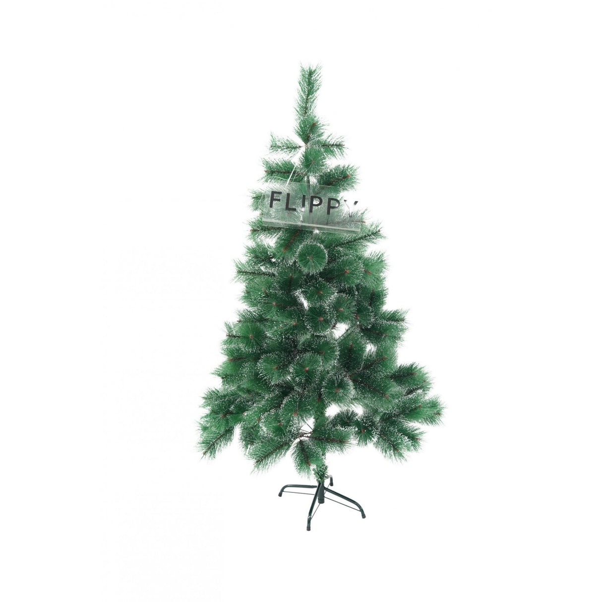 Műfenyő Havas Fenyő, Magasság 150 Cm, Átmérő 85 Cm, ​​​​160 Ág 3D Tűkkel 12 Cm, Havas Végekkel, Fém Talppal