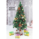 Brad artificial de Craciun tip pin nins, pentru interior/exterior, inaltime 120 cm, Vivimall, verde, suport metalic inclus - vivimall.ro