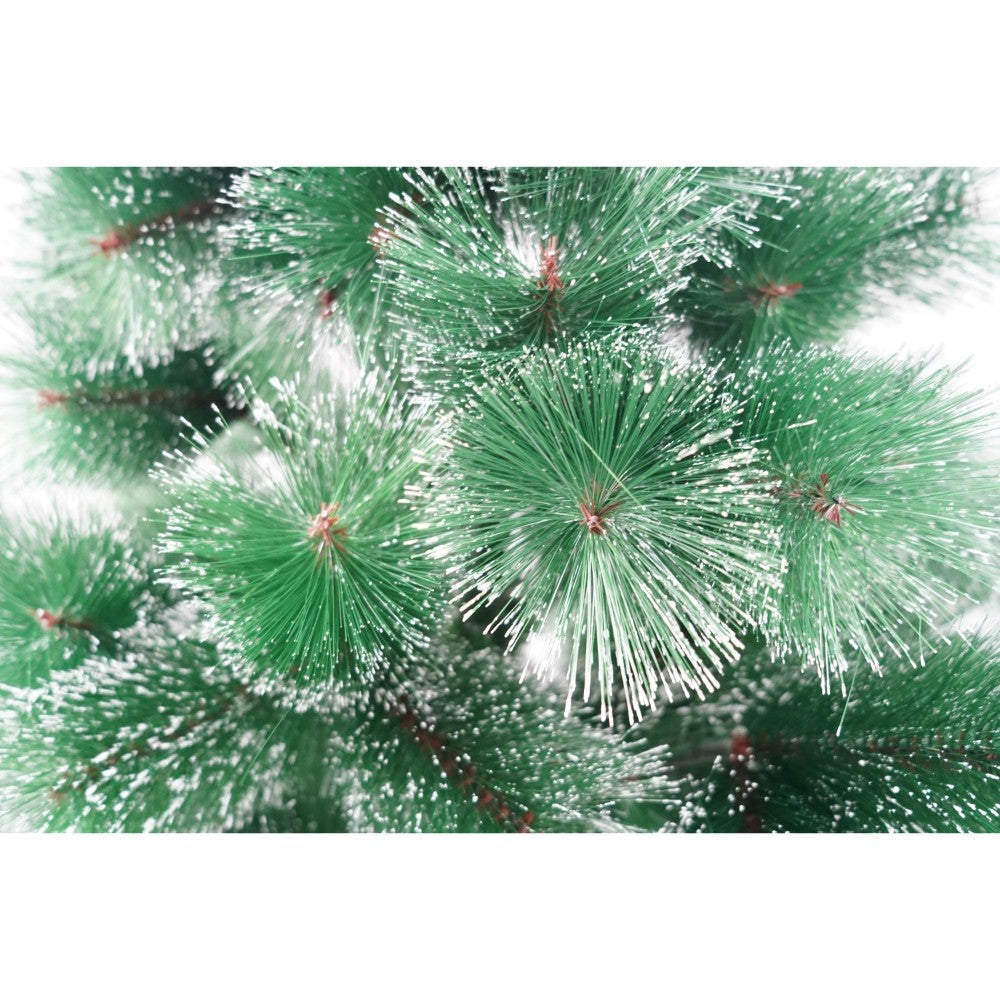 Brad artificial de Craciun tip pin nins, pentru interior/exterior, inaltime 150 cm, Vivimall, verde, suport metalic inclus - vivimall.ro