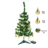 Brad Artificial Impodobit, 60 cm, suport plastic, cu instalatie luminoasa 20 LED alb cald + 20 globuri aurii incluse, Vivimall - vivimall.ro