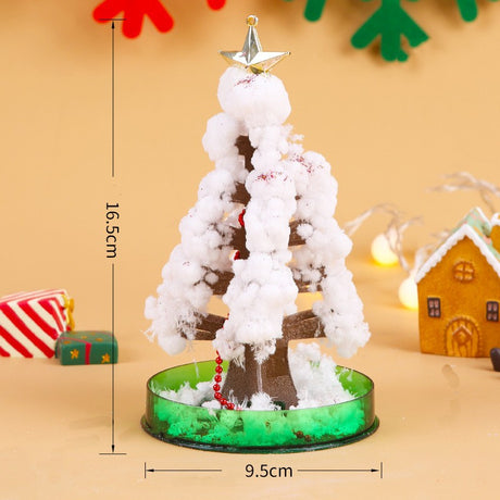 Brad Copac de Hartie Infloritor pe Apa, Flippy, Jucarie Brad Magic Infloritor de Craciun, Crestere Lenta in 8-24 h, Decoratiune de Craciun, 16.5 x 9.5 x 9.5 cm, Alb - vivimall.ro