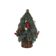 Decoratiune Craciun pentru Masa, Vivimall, Ornament de Decor Model Brad de Craciun de Dimensiuni Mici, pentru Birou si Interior, din Plastic 26 x 12 x 12 cm, Verde - vivimall.ro