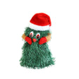 Brăduț dansator și cântăreț verde din material textil, 16 cm înălțime, vedere frontală